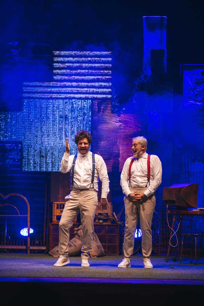 Xosé A. Touriñán e Carlos Blanco nun momento do espectáculo